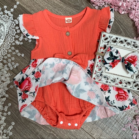 Boutique Baby Girls Skirted Romper - Picture 2 of 2